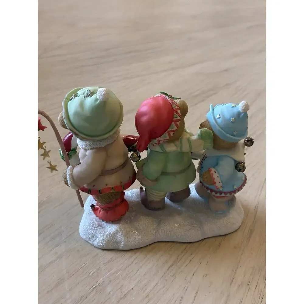 Cherished Teddies Adam Karen Katelyn Bringing A Sweet Season Candy Cane LOW REG